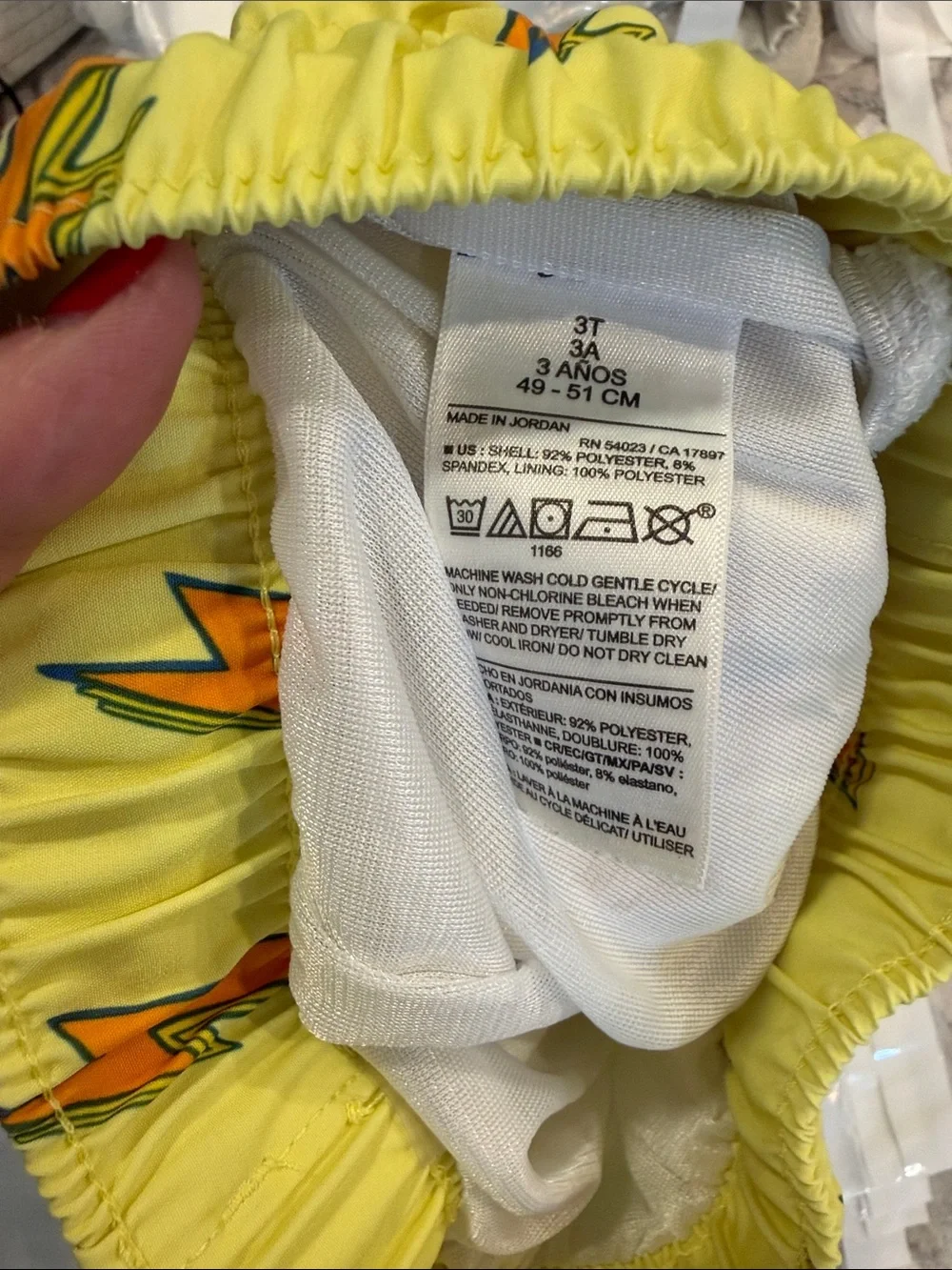 Yellow Lightning Bolt Swim Shorts